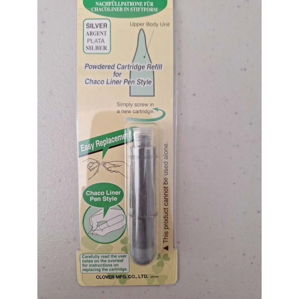 2 Packs Clover Chaco Liner Pen Style Powdered Cartridge Refill MADE IN JAPAN New
